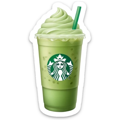 iced pastel green matcha coffee starbucks sticker
