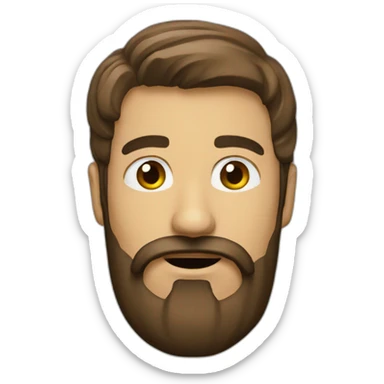 Man padlock beard slant view sticker