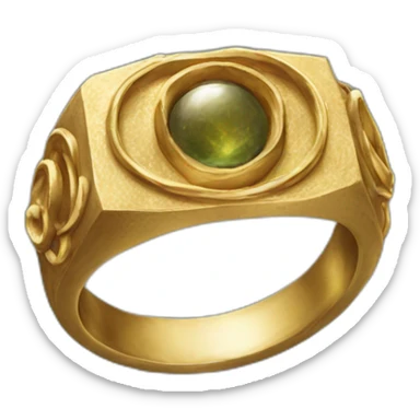 One gold ring Tolkien sticker
