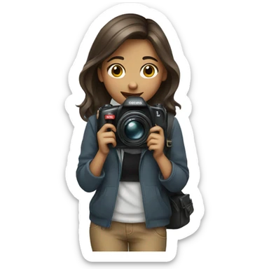 girl with camera  sticker