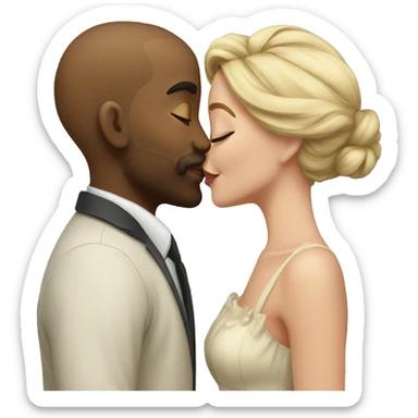 Lovely couple kiss sticker