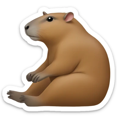 The capybara meditates sticker