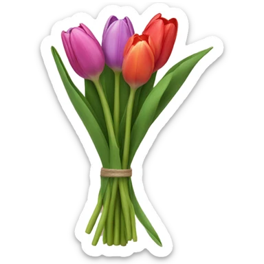 Tulip bouquet sticker