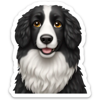 Black and white sheepdog sticker