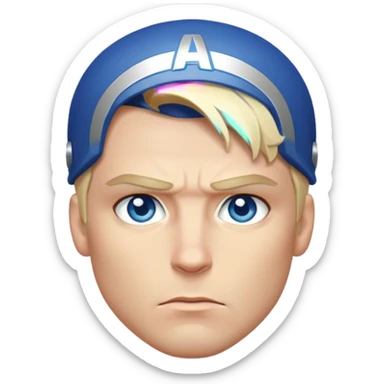 captain america head shot sticker