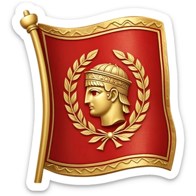 roman empire flag emoji style, SPQR sticker