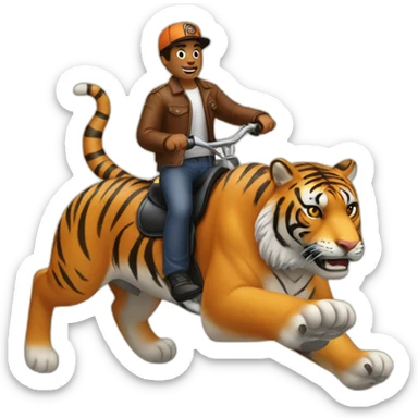 Charles do Bronx riding a Tiger  sticker