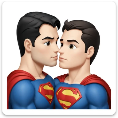 بتمن و سوپرمن لب بگیرن sticker