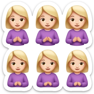 Baby Girl, Different Poses, different outfit, single Baby Girl only. sticker