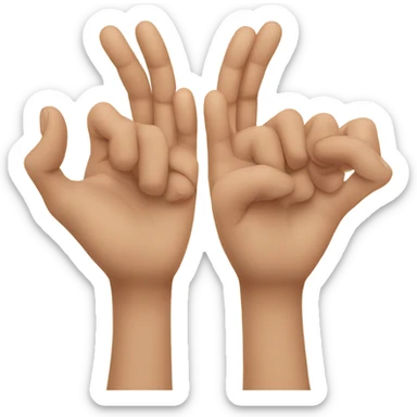 hands making heart hands sticker