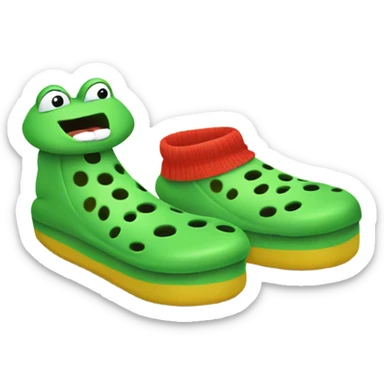 Crocs stealing my socks sticker