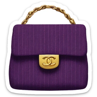 Purple tweed chanel bag sticker