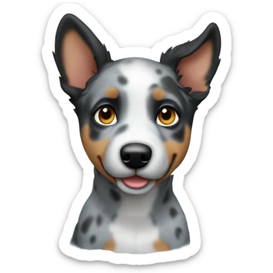 blue heeler puppy sticker