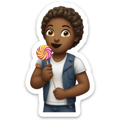 alesia eating lollipop sticker