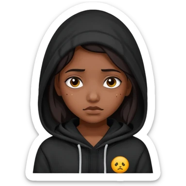 generate an indian genz girl looking sad sticker