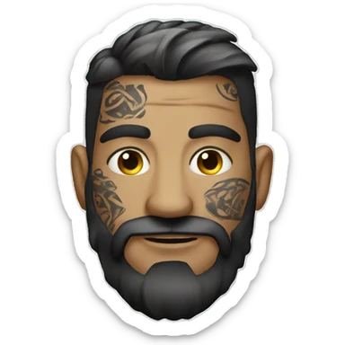 tattooed man very attractive sticker