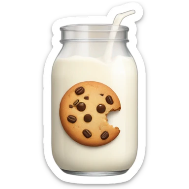 Cookies with milk sticker