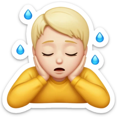 Create an emoji dramatically fainting sticker