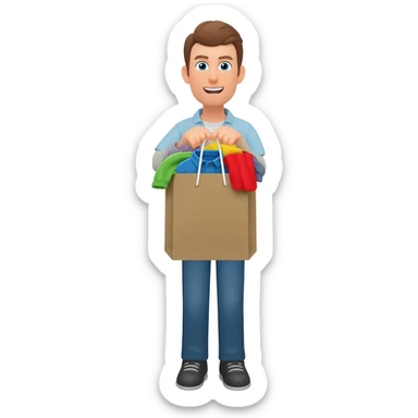 Crea un emoji de comprar ropa sticker