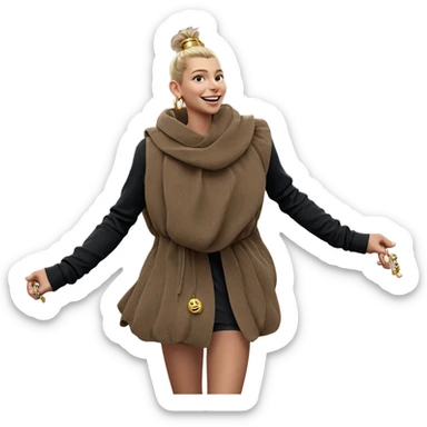 smiling boy holding jewelry sticker