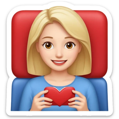 
woman who likes to watch romantic movies sticker