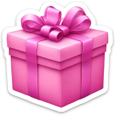 Pink present sticker