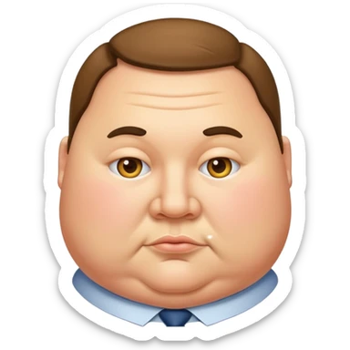 photorealistic fat official sticker