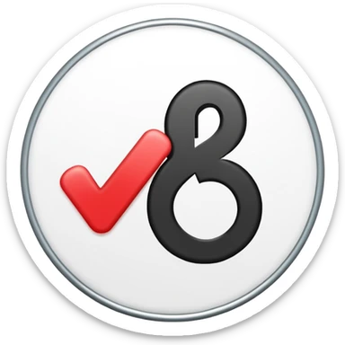 Crea un emoji de la verificación de tik tok con el bien  sticker