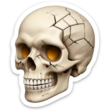 Mind blown skull sticker