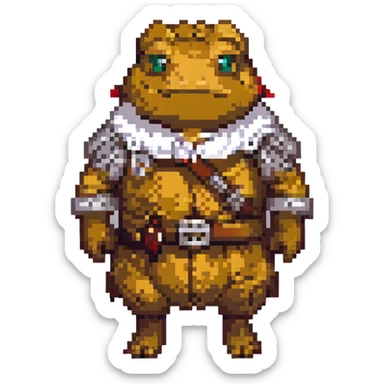 Geralt from The Witcher in a toad costume sticker