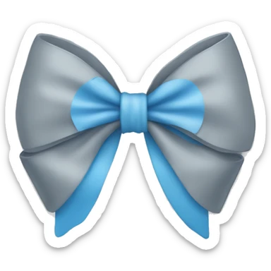 Bow-grey-blue-coloured sticker