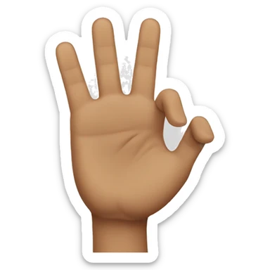 Three finger sticker