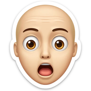 Shocked face sticker