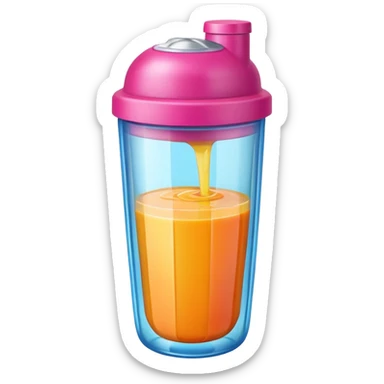 I want a shaker of juice for gym sticker