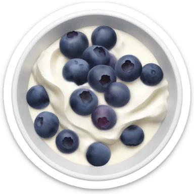 yoghurt bowl with grapes and blueberries sticker