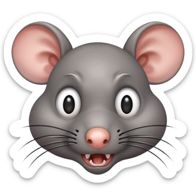 Horrified rat sticker