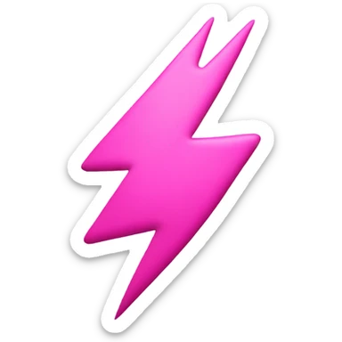 pink lightning emoji sticker