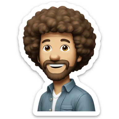bob ross painting bob ross sticker