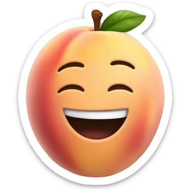 A funny tumb in a peach sticker