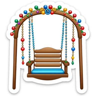 Swing with beads and bells for bits sticker