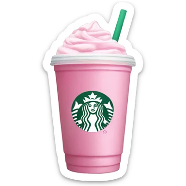 Aesthetic pink Starbucks drink pink drink sticker