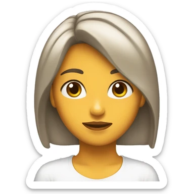 chica pelo larga alta delgada morena sticker