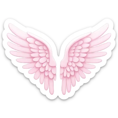 light pink angel wing sticker