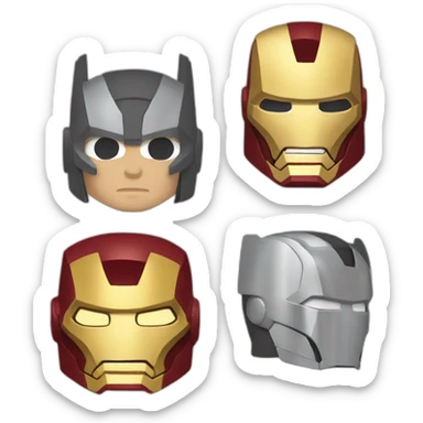 Iron man and thor sticker