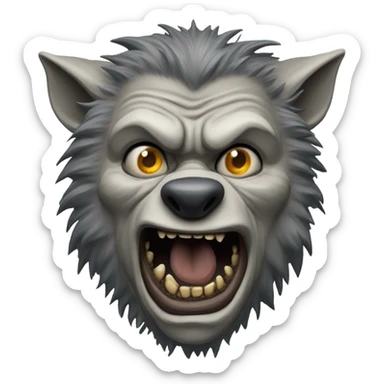 Freuds wolfman painting  sticker