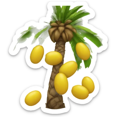 palm tree with yellow dates sticker