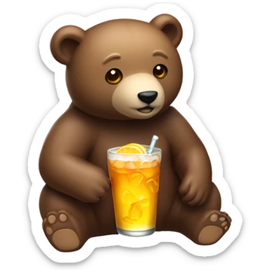 Bear drink cofre sticker