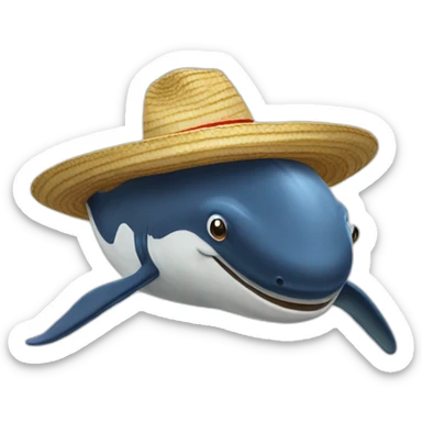 Ballena con sombrero sticker