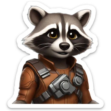 Guardians of the galaxy racoon sticker