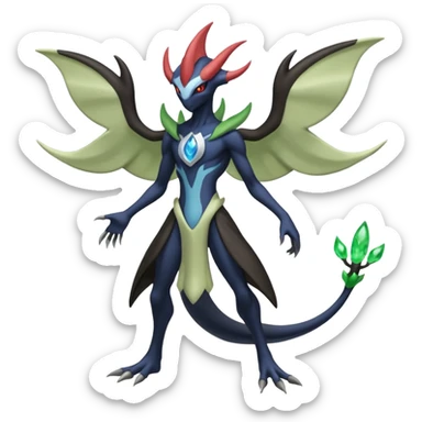 Darkrai-Cresselia-Zygarde-Electrike-Fakémon-fusion, full body sticker